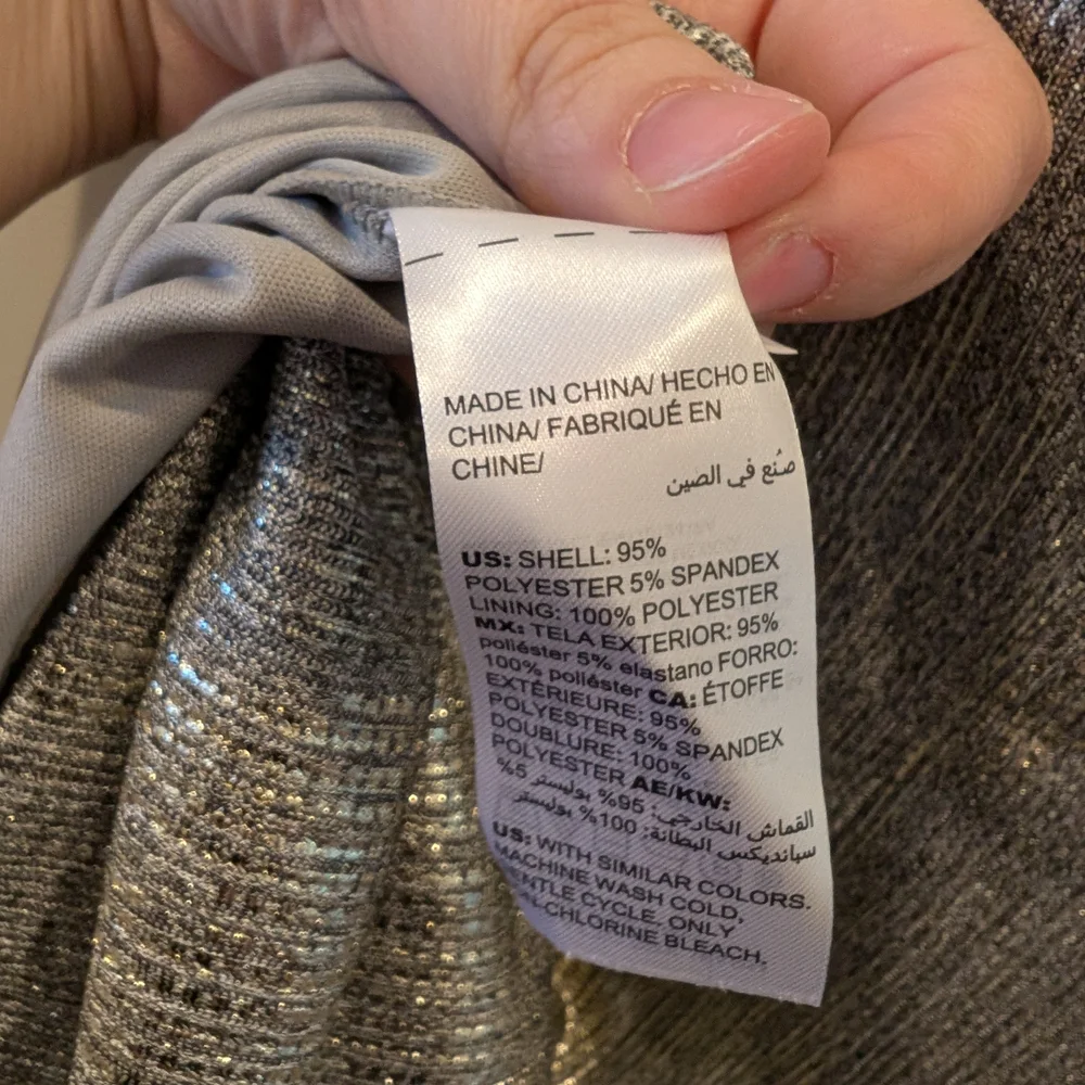 White House Black Market Shimmering Silver Mini Dress - Picture 6 of 6